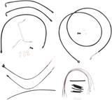 Complete Black Vinyl Handlebar Cable/Line Kit for Ape Hangers