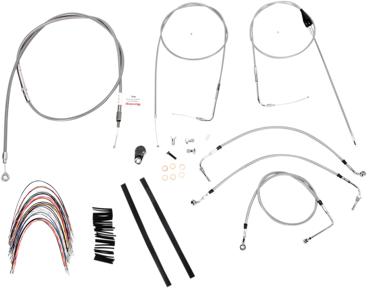 Complete Stainless Braided Handlebar Cable/Brake Line Kit