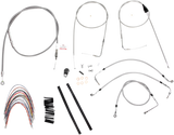 Complete Stainless Braided Handlebar Cable/Brake Line Kit