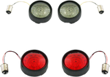 Complete Front & Rear Turn Signal Conversion Kit with Bullet Bezel Lenses