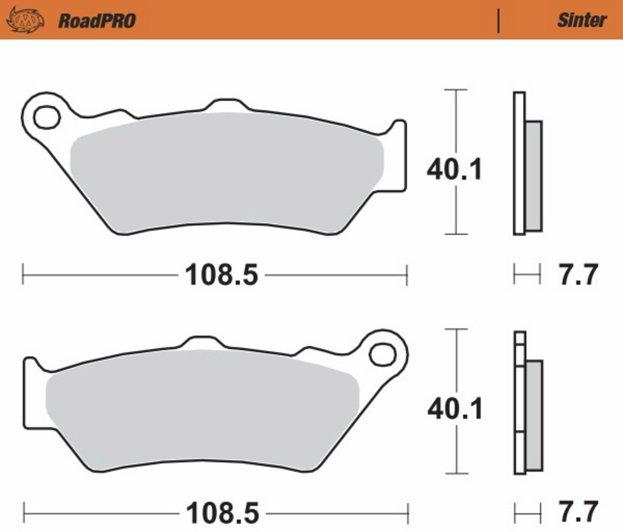 Road Pro Sintered Front Brake Pads