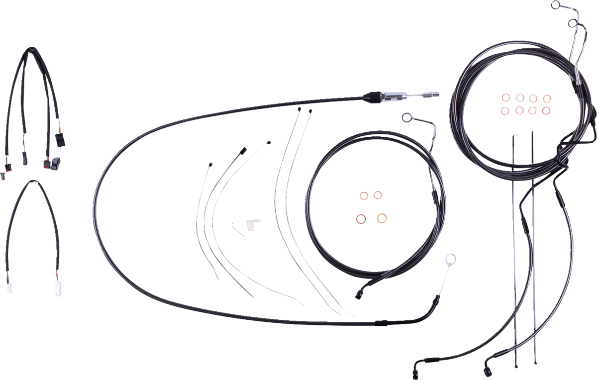 Black Pearl™ Designer Handlebar Installation Kit - 15"-17" - '21-'23 FLH