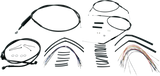 Complete Black Vinyl Handlebar Cable/Line Kit for Ape Hangers