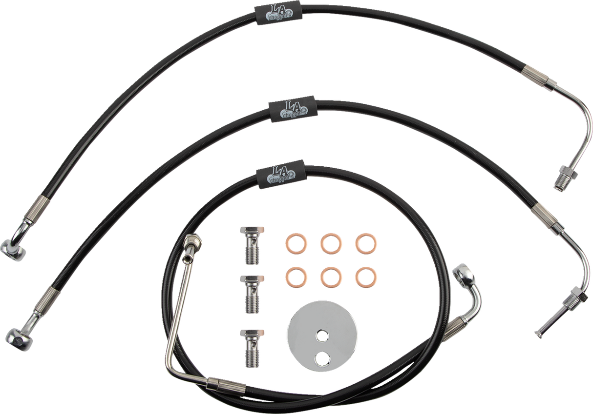 Black Braided Brake Line Kit
