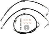 Black Braided Brake Line Kit