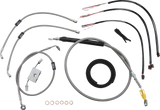 Complete Stainless Braided Handlebar Cable/Brake Line Kit — Cable Kit
