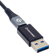 Male USB to Female USB-C Compact Power Adapter