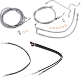 Complete Stainless Braided Handlebar Cable/Brake Line Kit