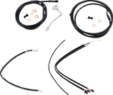 Complete Black Vinyl Handlebar Cable/Line Kit for Ape Hangers