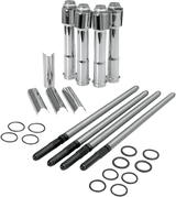 Adjustable Pushrod Cover Kit with Chrome Covers