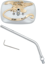 "Ride Free" Steel Mirror