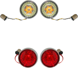 Complete Front & Rear Turn Signal Conversion Kit with Bullet Bezel Lenses