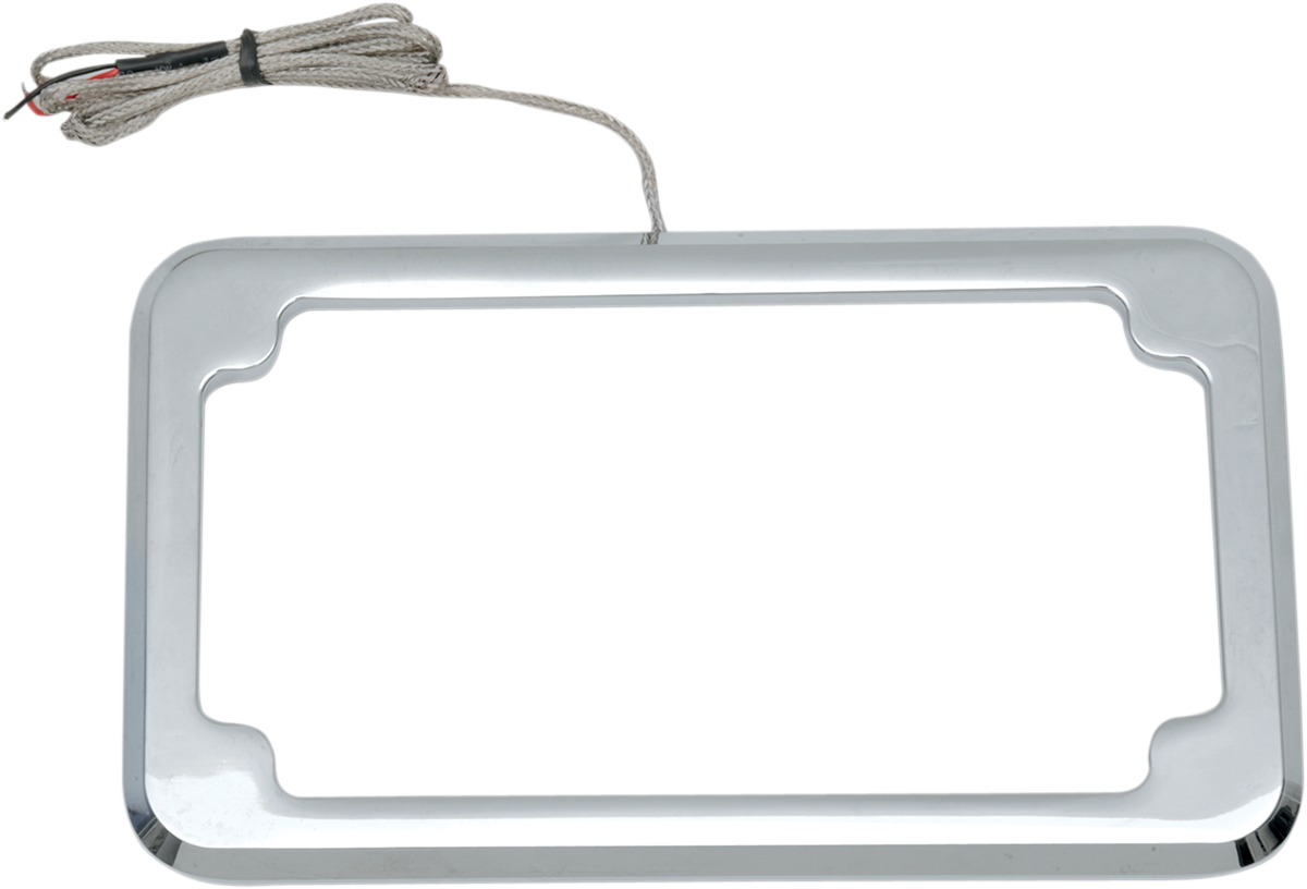 Beveled License Plate with Lights