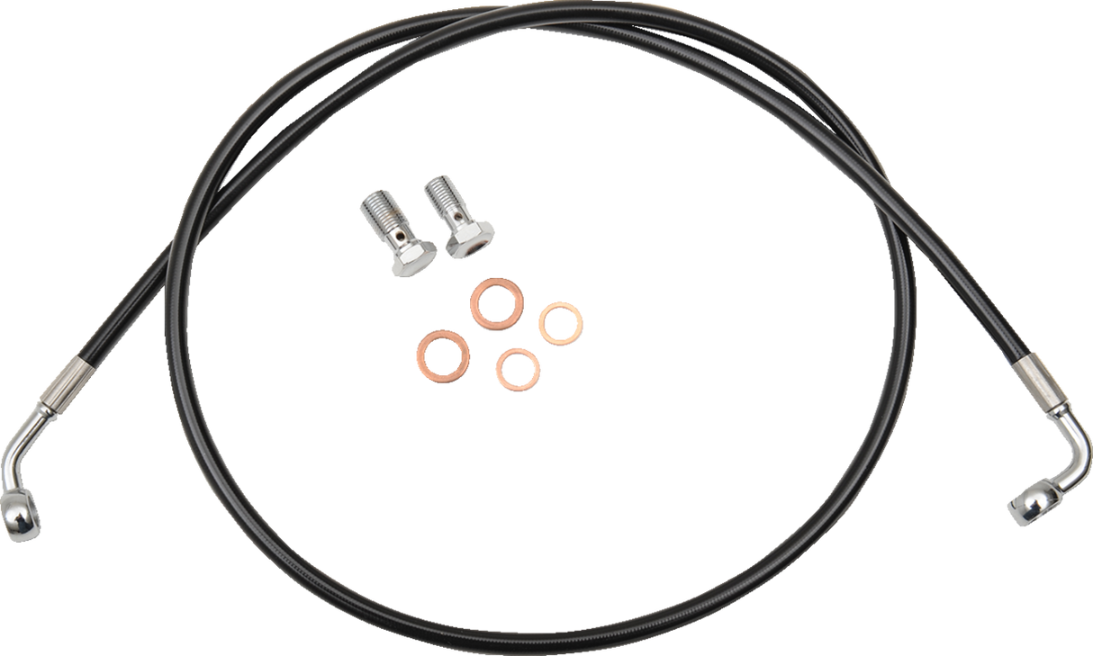 Black Braided Brake Line Kit