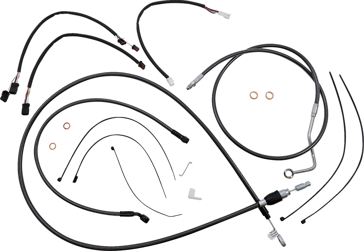Black Pearl™ Designer Handlebar Installation Kit - 12"-14" - '21-'22 FLHR