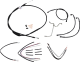 Complete Black Vinyl Handlebar Cable/Line Kit for Ape Hangers