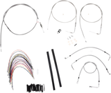 Complete Stainless Braided Handlebar Cable/Brake Line Kit