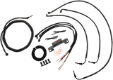 Complete Midnight Braided Handlebar Cable/Brake Line Kit — Mini