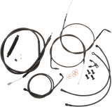 Standard Midnight Braided Handlebar Cable/Brake Line Kit — Ape Hanger