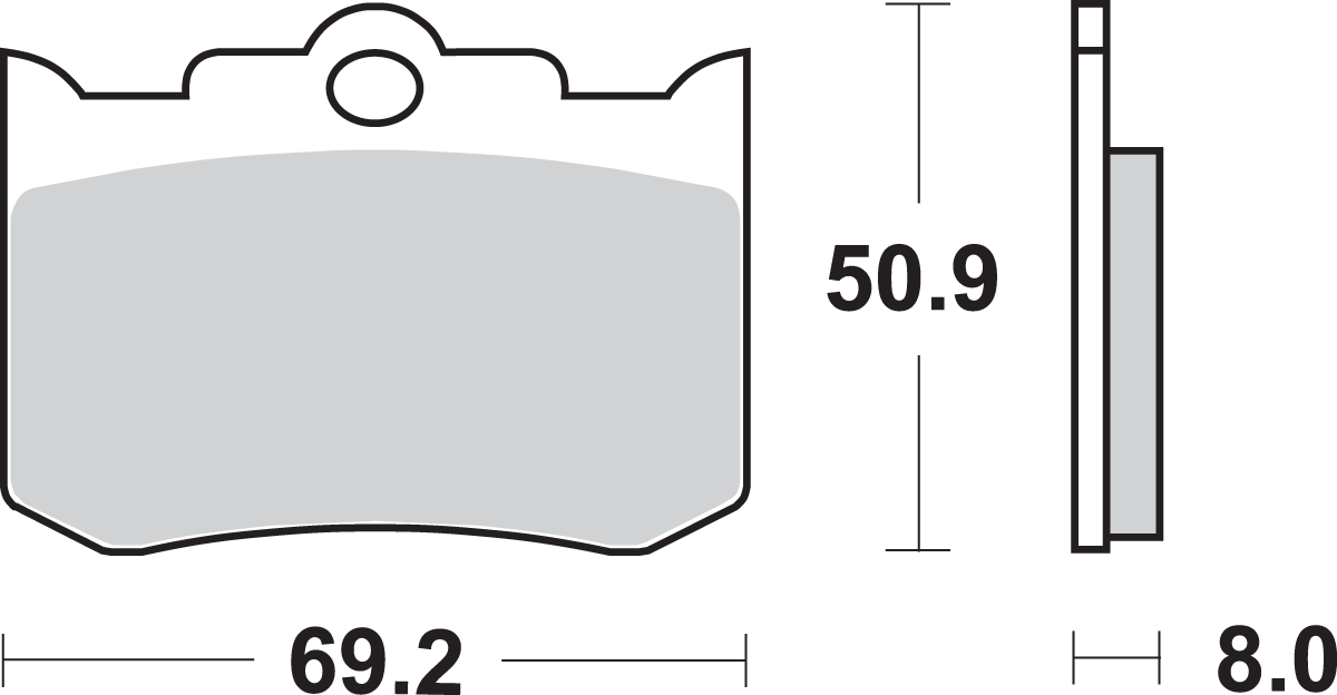 Sintered Metal Caliper Brake Pad