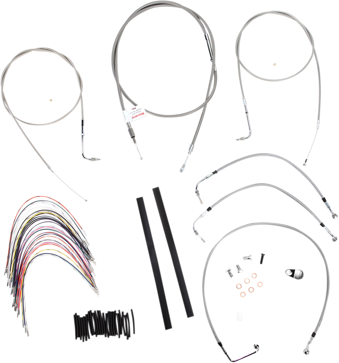 Complete Stainless Braided Handlebar Cable/Brake Line Kit