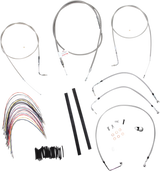 Complete Stainless Braided Handlebar Cable/Brake Line Kit