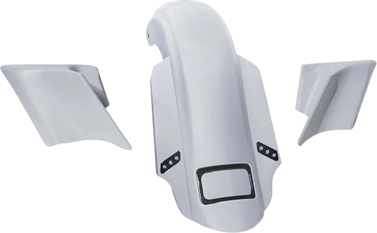 Swoop Three Piece Stretched Rear Fender Kit With Side Panels and Thunder Pods