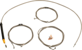 Standard Stainless Braided Handlebar Cable/Brake Line Kit