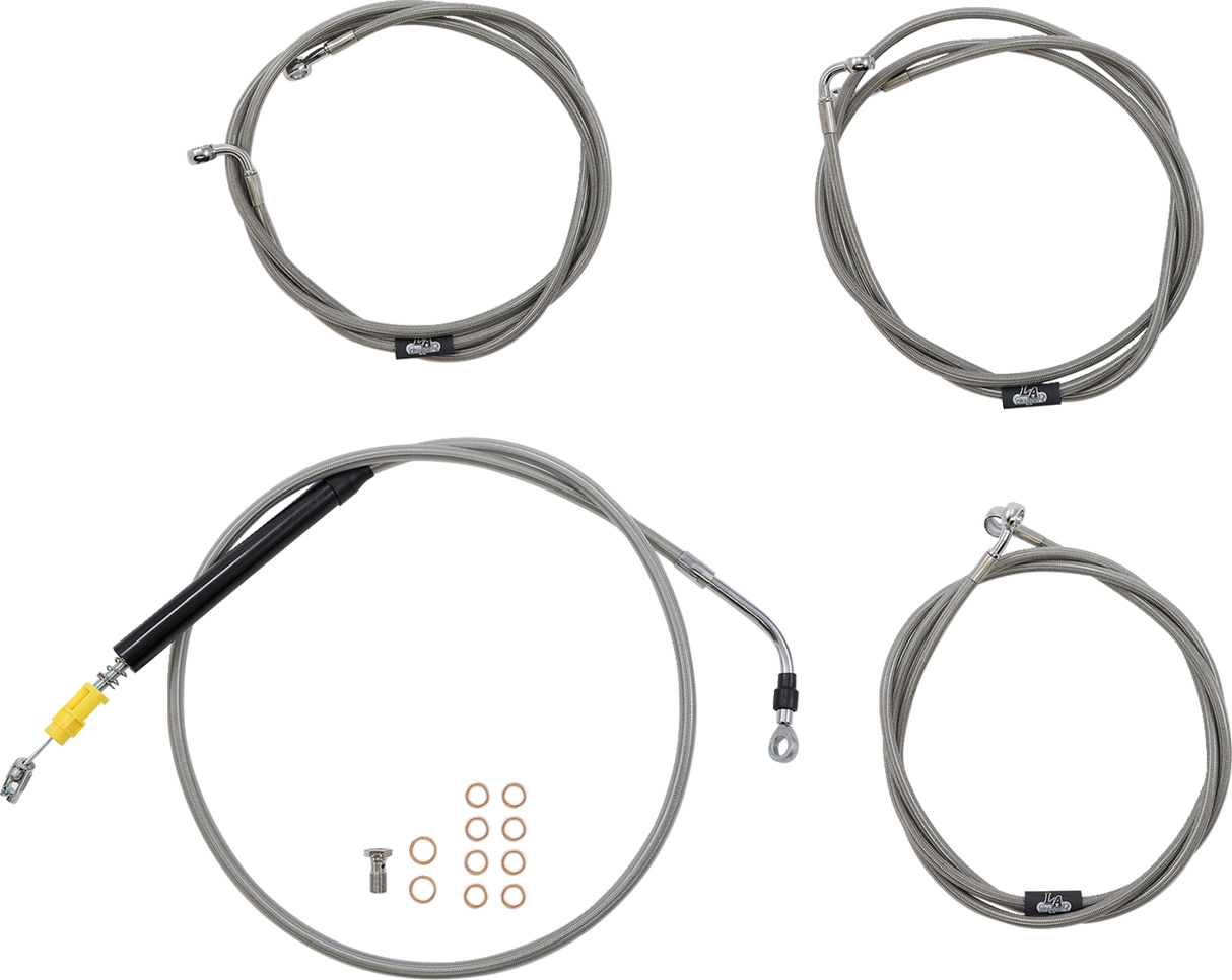 Standard Stainless Braided Handlebar Cable/Brake Line Kit