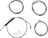 Standard Stainless Braided Handlebar Cable/Brake Line Kit