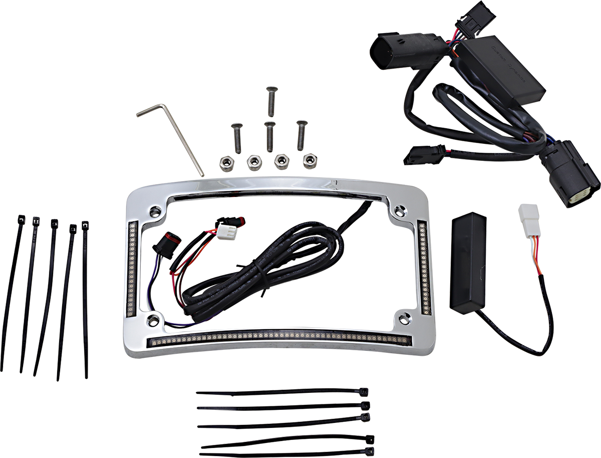 LED Radius License Plate Frame