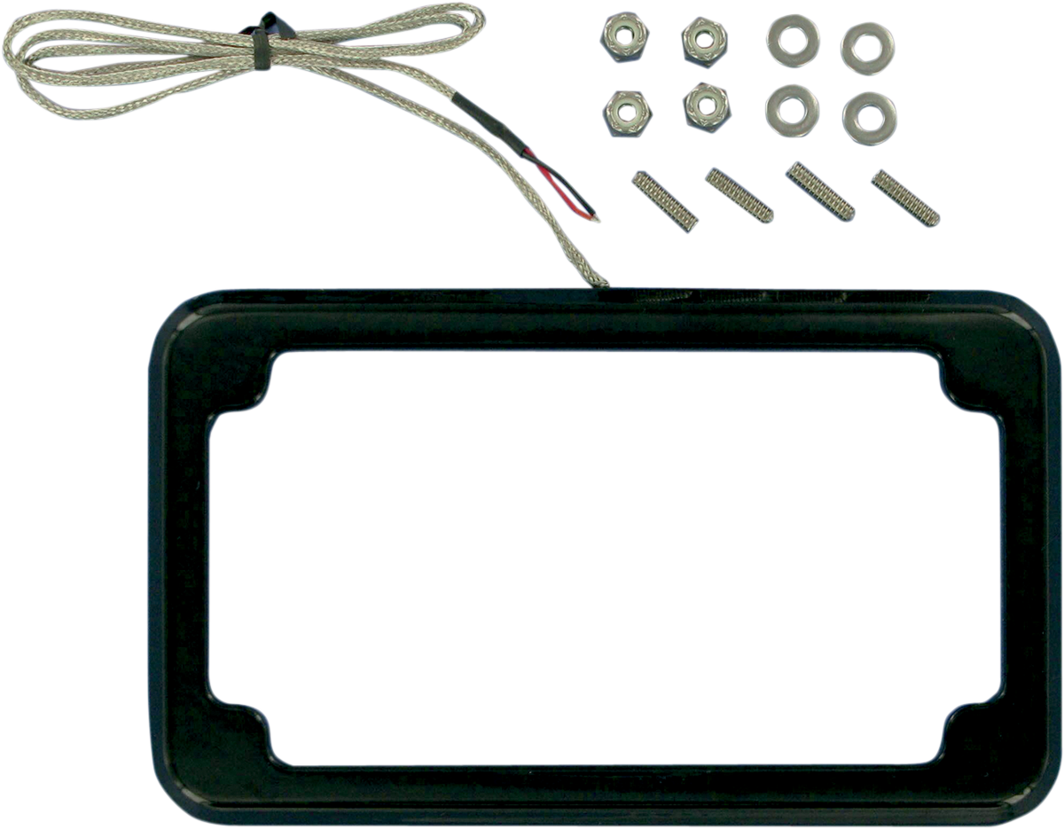 Beveled License Plate with Lights