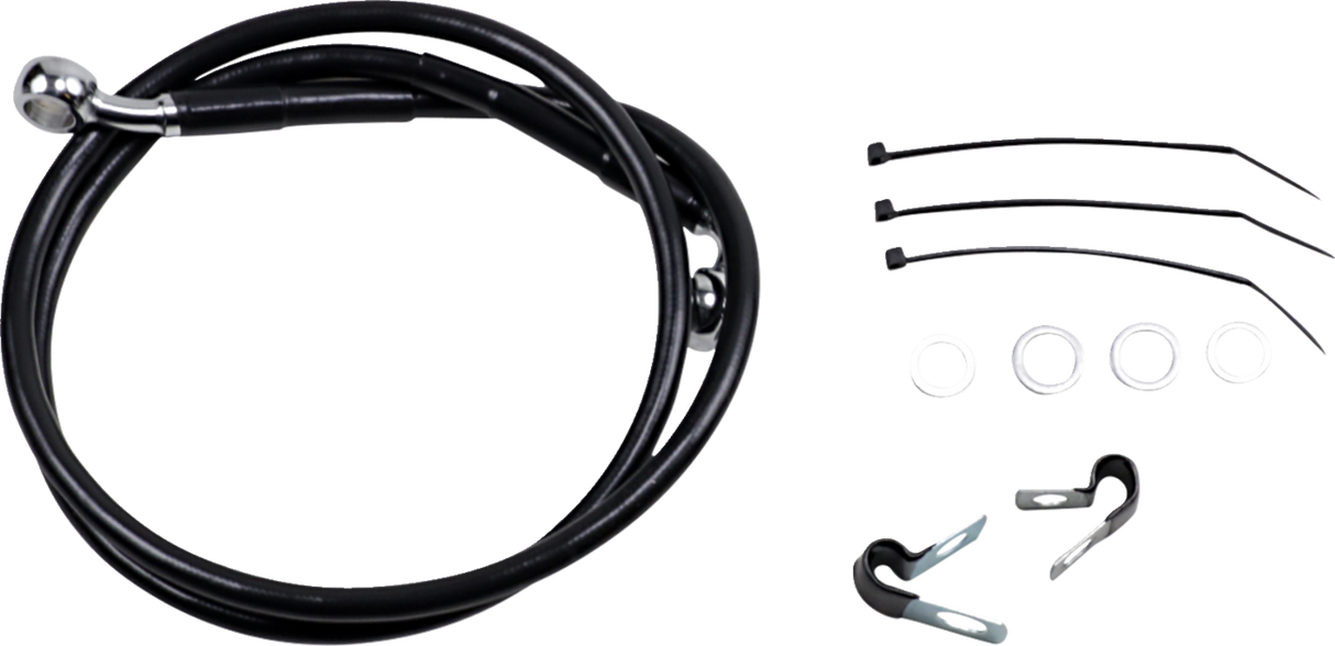 Extended Length Black Vinyl Brake Line Kit [2/2]