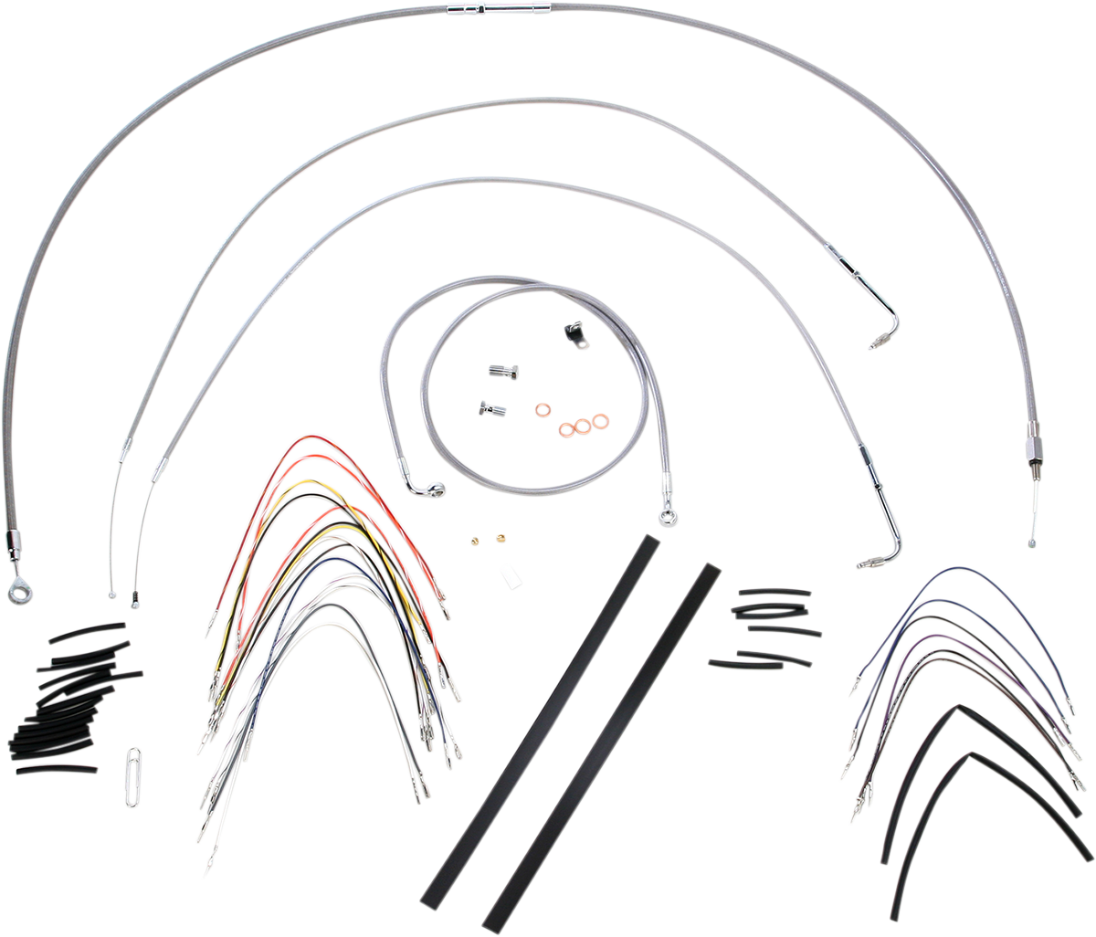 Complete Stainless Braided Handlebar Cable/Brake Line Kit
