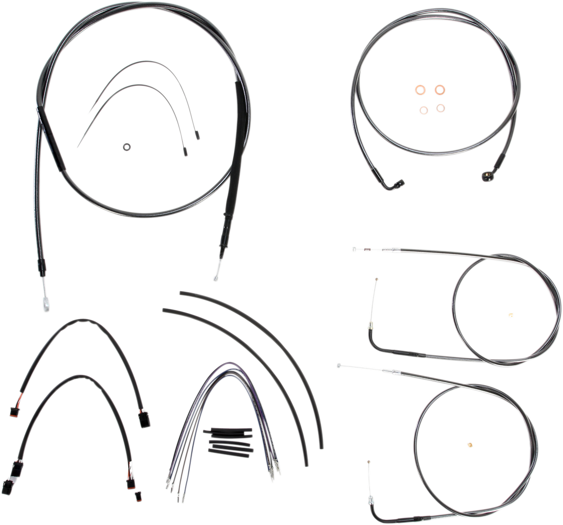 Black Pearl™ Designer Handlebar Installation Kit - 12"-14" - '12-'17 FXDB/C