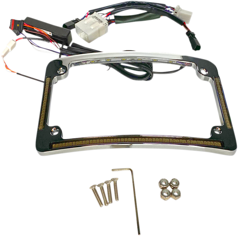 LED Radius License Plate Frame