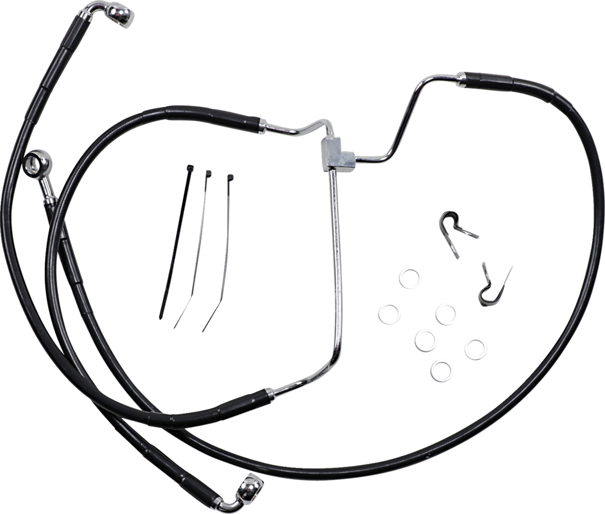 Extended Length Black Vinyl Brake Line Kit [2/2]