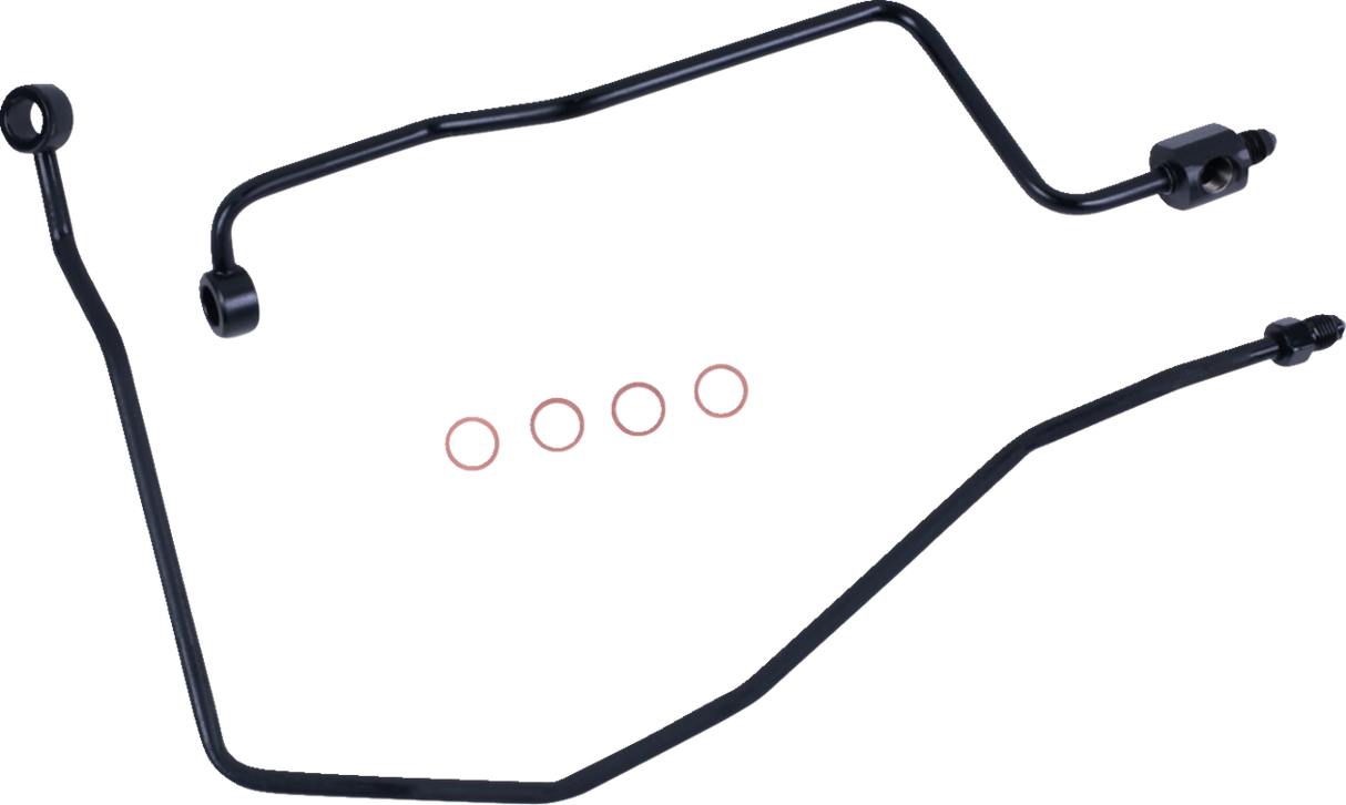 Brake Line Kit - MC to HCU - Rear - Black Pearl