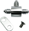 T-Block with Bracket - AN3 - Chrome