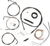 Complete Midnight Braided Handlebar Cable/Brake Line Kit — Standard