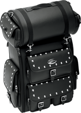 EX2200S Sissy Bar Bag with Studded Roll Bag
