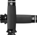 Turbine Grips - Custom Contour - Diamond - TBW- Black