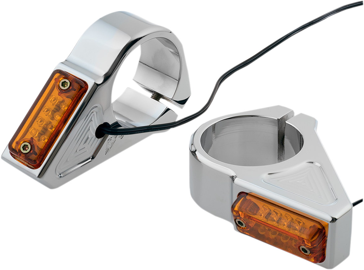 Rectangle LED Fork Mount Turn Signals