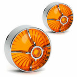 Clip In Style Chrome Amber Turbine (FREE SHIPPING)