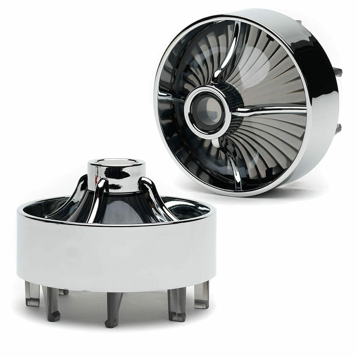 Screw In Style Big Chrome Smoked Turbine (FREE SHIPPING)