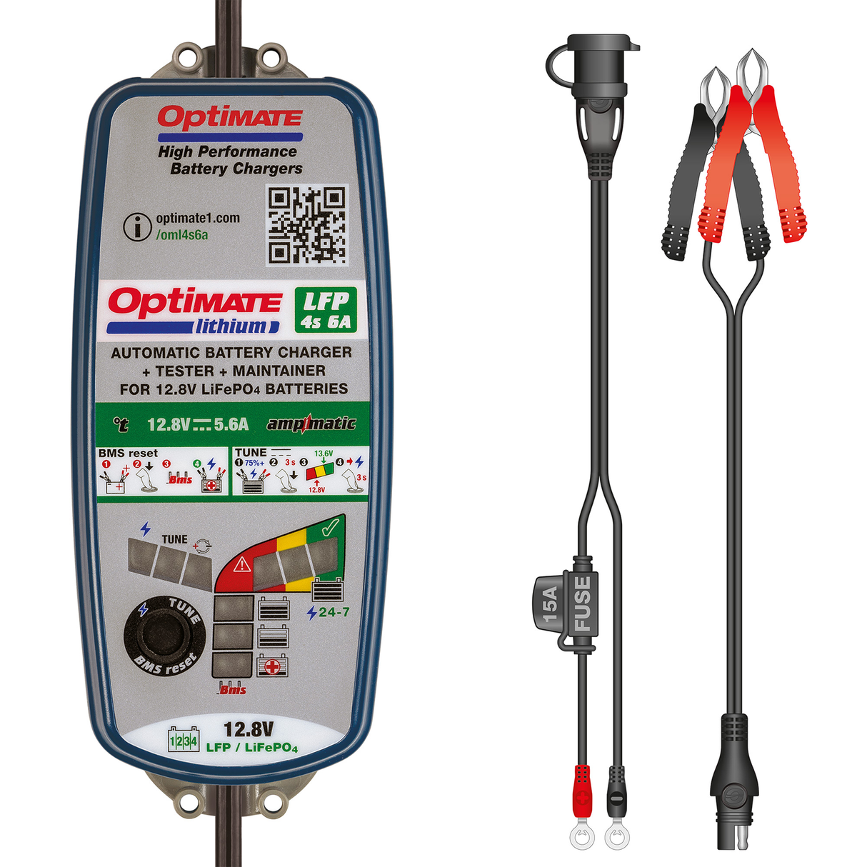 OptiMate™ Lithium LFP 4S 6A Battery Charger