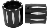 Front Axle Nut Cover - Black - Rival - 1"