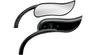 Micro Upswept Cat Eye Black Left Side Only Mirror