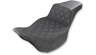 Bagger Step-Up Seat - Front Lattice Stitch - Black - FL '08-'23