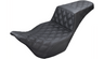Bagger Step-Up Seat - Full Lattice Stitch - Black - '08-'23 FL